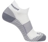 Calcetines de running salomon aero ankle blanco gris
