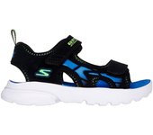 Sandalias skechers razor splash - aqua niño negro/azul