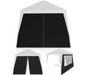 Pared lateral plegable para cenador Capri set 2 negro 3x3m