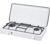 MPM KN-02/1K Cocina de Gas Portátil 2 Zonas Blanca