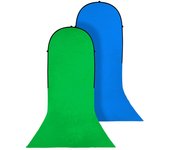 Bresser BRTR16 Fondo Plegable 180x240+240cm Verde/Azul