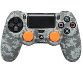 FR-TEC Funda de Silicona + Grips Digital Black para Mando PS4