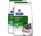 2 x 3 kg Hill's Prescription Diet Weight Loss Pollo pienso r/d para gatos ¡Pack ahorro!