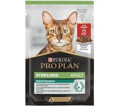 85 g Pro Plan Sterilised Maintenance sobre con Buey en salsa para gatos