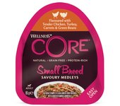 12 tarrinas x 85 g Wellness Core Small Breed Grain Free Pollo y Pavo Tarrina para perros ¡Pack ahorro!