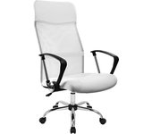 Silla de oficina giratoria 360° con 5 ruedas Blanca