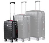 Maleta de viaje Exopack negra M 40L rígida ruedas trolley