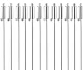Juego de antorchas de jardín set de 12 acero inoxidable 115cm