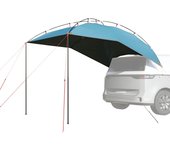 vidaXL Tienda de campaña para coche impermeable en color Gris y naranja/Verde/Azul