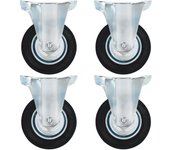 vidaXL Ruedas fijas unidades 100 mm en 12 uds, 8 uds o 4 uds