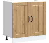 vidaXL Panel para lavavajillas Lucca madera contrachapada negra en color Negro/Madera antigua/Roble ahumado y más