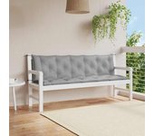 vidaXL Cojín de banco de jardín tela Oxford 180x(50+50)x7 cm en color Gris/Taupé/Beige | acolchados duraderos para sofás de jardín terraza exterior
