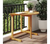 vidaXL Mesa de balcón plegable madera maciza de acacia 90x60x72 cm en forma Rectangular/Semicircular | estructura resistente ideal para salón dormitorio o estudio