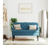 vidaXL Banco con respaldo terciopelo 119,5x64,5x75 cm en color Rosa/Amarillo/Rojo vino tinto y más