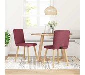 vidaXL Sillas de comedor 2 uds tela en color Gris nube/Crema/Lino y más | cómodas modernas ergonómicas para comedor cocina salón hogar