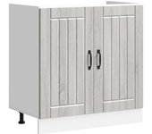 vidaXL Panel para lavavajillas Lucca madera contrachapada negra en color Negro/Madera antigua/Roble ahumado y más