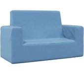 vidaXL Sofá infantil de 2 plazas gris claro con estrellas felpa suave en color Gris claro y blanco/Rosa/Antracita y más