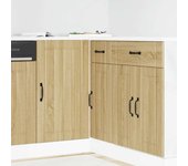 vidaXL Panel para lavavajillas Lucca madera contrachapada sonoma gris en color Gris sonoma/Madera antigua/Negro y más