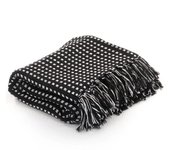 vidaXL Manta a rayas de algodón 220x250 cm en color Rosa y blanco/Negro/Azul marino y más
