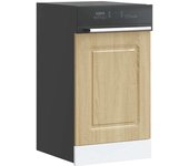 vidaXL Panel para lavavajillas Kalmar negra 45x1,5x67 cm en color Negro/Madera antigua/Roble ahumado y más