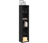 vidaXL Estantería CDs 2 uds contrachapada brillo 21x16x93,5 cm en color Blanco brillante/Gris sonoma/Gris hormigón y más | almacenamiento funcional diseño moderno para baño dormitorio sala