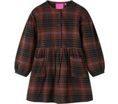 Vestido infantil de manga larga color coñac 116 en tamaño 116 (5-6 años)/140 (9-10 años)/92 (1,5 - 2 años) y más