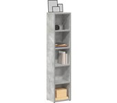vidaXL Estantería CDs 2 uds contrachapada brillo 21x16x93,5 cm en color Blanco brillante/Gris sonoma/Gris hormigón y más | almacenamiento funcional diseño moderno para baño dormitorio sala