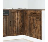 vidaXL Panel para lavavajillas Lucca madera contrachapada sonoma gris en color Gris sonoma/Madera antigua/Negro y más