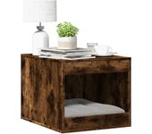 vidaXL Mueble arenero para gatos madera 47x59x42 cm en color Roble Sonoma/Marrón roble/Blanco y más | almacenamiento funcional diseño moderno para baño dormitorio sala