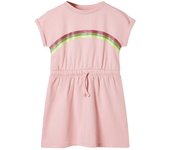 Vestido infantil con cordón chillón 128 en color Verde/Coral/Rosa
