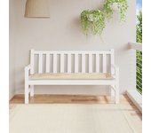 vidaXL Cojín de banco de jardín tela Oxford azul 150x50x7 cm en color Azul claro/Crema/Beige y más | acolchados duraderos para sofás de jardín terraza exterior