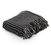 vidaXL Manta a rayas de algodón 160x210 cm en color Gris y blanco/Azul marino/Rosa y más