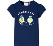 Camiseta infantil 116 en color Azul claro/Azul marino