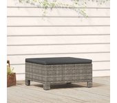 vidaXL Sofá/Sillón/ Reposapiés de jardín con cojín ratán sintético gris en modelo middle/sillón/2x centrales y más | acolchados duraderos para sofás de jardín terraza exterior