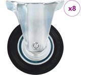 vidaXL Ruedas fijas unidades 100 mm en 12 uds, 8 uds o 4 uds