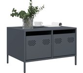 vidaXL Mueble para TV acero laminado en frío 68x50x43,5 cm en color Negro/Amarillo/Blanco y más | almacenamiento funcional diseño moderno para baño dormitorio sala