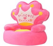 vidaXL Silla de peluche para niños en modelo Príncipe/Elefante/Princesa | cómodas modernas ergonómicas para comedor cocina salón hogar