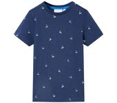 Camiseta infantil 104 en color Azul oscuro/Azul claro