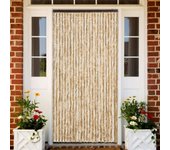 vidaXL Cortina mosquitera de chenilla 100x220 cm en color Gris claro y oscuro/Plateado/Marrón y beige y más | protección solar decorativa para ventanas hogar oficina dormitorio fácil de instalar