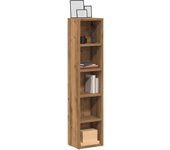 vidaXL Estantería CDs 2 uds contrachapada brillo 21x16x93,5 cm en color Blanco brillante/Gris sonoma/Gris hormigón y más | almacenamiento funcional diseño moderno para baño dormitorio sala