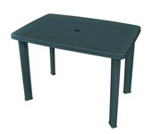 vidaXL Mesa de jardín de plástico blanca 101x68x72 cm en color Blanco/Antracita/Verde | estructura resistente ideal para salón dormitorio o estudio