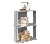 vidaXL Librería 3 niveles madera ingeniería 60x30x80 cm en color Blanco/Gris sonoma/Madera antigua y más