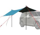 vidaXL Tienda de campaña para coche impermeable en color Gris y naranja/Azul/Verde