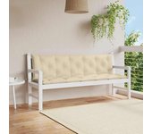 vidaXL Cojín de banco de jardín tela Oxford 180x(50+50)x7 cm en color Gris/Taupé/Beige | acolchados duraderos para sofás de jardín terraza exterior