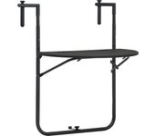 vidaXL Mesa balcón colgante plástico aspecto ratán 60x64x83,5cm en color Marrón/Negro | diseño vintage industrial ideal para cocina salón comedor