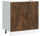 vidaXL Panel para lavavajillas Lucca madera contrachapada negra en color Negro/Madera antigua/Roble ahumado y más