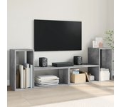 vidaXL Muebles de TV 2 uds madera ingeniería 75x30x50 cm en color Gris sonoma/Negro/Gris hormigón y más | almacenamiento funcional diseño moderno para baño dormitorio sala