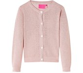 Rebeca de punto infantil suave 128 en color Rosa/Coñac