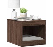 vidaXL Mueble arenero para gatos madera 47x59x42 cm en color Roble Sonoma/Marrón roble/Blanco y más | almacenamiento funcional diseño moderno para baño dormitorio sala