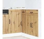 vidaXL Panel para lavavajillas Lucca madera contrachapada sonoma gris en color Gris sonoma/Madera antigua/Negro y más